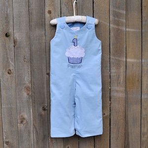 First Birthday Romper, Winter corduroy jumper dress or jon jon longalls, Personalized Cupcake outfit, shirt with add-on, any candle number