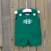 Baby boy Christmas outfit Jon Jon romper longalls, shortall or girls dress, can be monogrammed with add on... size 3m,6m,9m,12m,18m,2t,3t,4t 