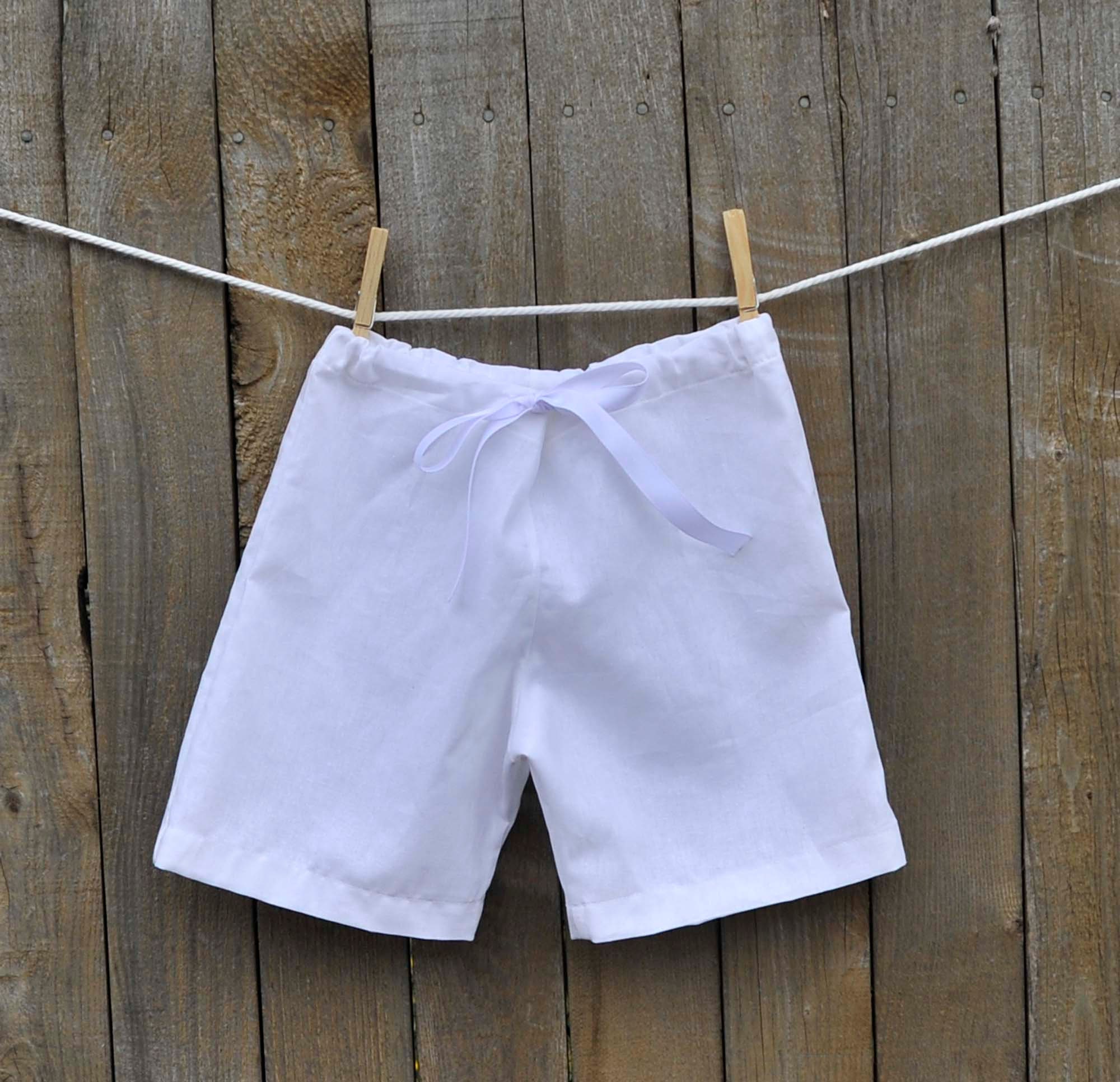Boys white linen shorts Drawstring linen shorts rustic Etsy