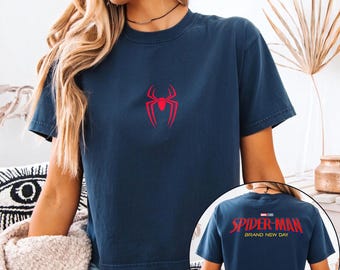 Spider Logo Comfort Colors Boxy Tee, Spiderman Shirt, Spider Boxy Tee, Superhero Shirt, Family Matching Shirt, Spiderman Brand New Day Shirt