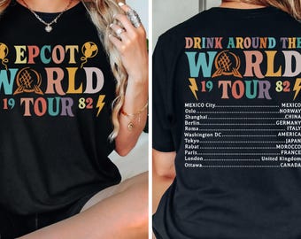 Epcot World Tour Shirt, Drink Around The World Shirt, Disney Group Trip Shirt, Epcot Disney World Shirt, Epcot Drink Around the World Tee