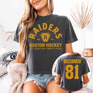 Comfort Colors Boxy Crop Top Boston Raiders Tee, Ilya Rozanov 81-Boston Raiders 2-Sized Boxy Tee, Heated Rivalry Boxy Tee
