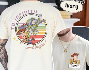 Camiseta de Disney Toy Story, Aventura de Buzz Lightyear y Woody, Camiseta de Buzz Lightyear para niño, Camiseta de Woody para papá, Camiseta personalizada a juego de Toy Story