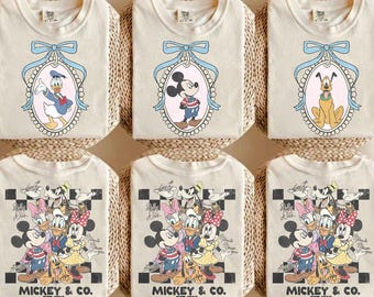 Camiseta Retro Mickey & Co Est 1928 Comfort Colors, Mickey y sus amigos, camiseta a cuadros Disney Family Vacation, camiseta Disneyland, camiseta Disney Trip