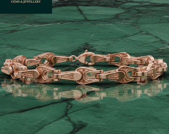 Solid Gold Cuban Chain Bracelet | 9K-22K, Handcrafted Luxury