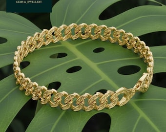 Solid Gold Cuban Link Bracelet | Handmade Luxury Gift