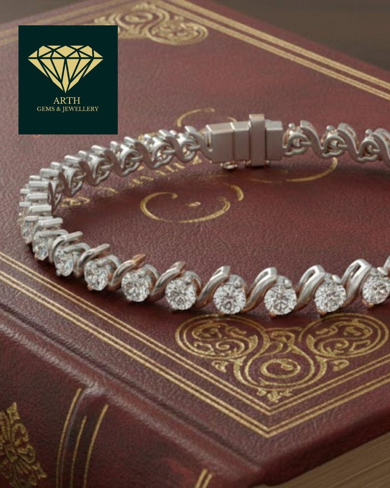 Lab Grown Diamond Tennis Bracelet – Round Cut, Solid Gold Fine Jewelry ...