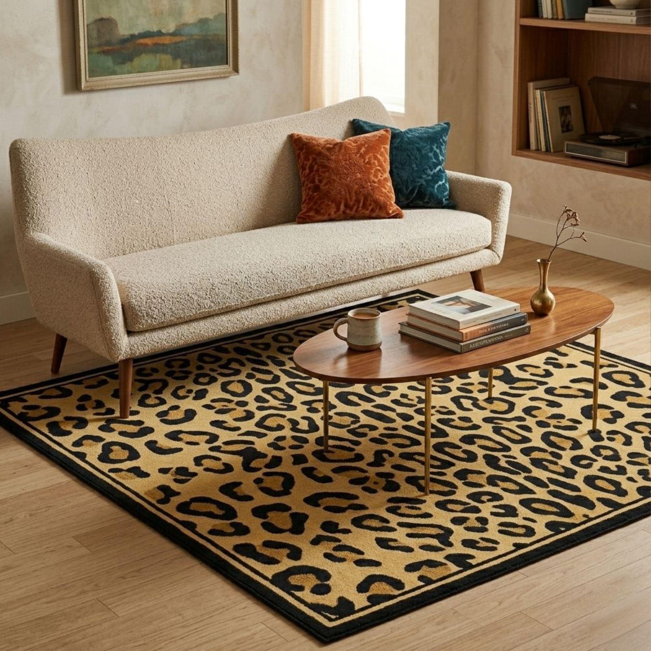【Anthropologie】 アンソロポロジー　アニマル　ラグ マット Anthropologie Cheetah Rug - Etsy