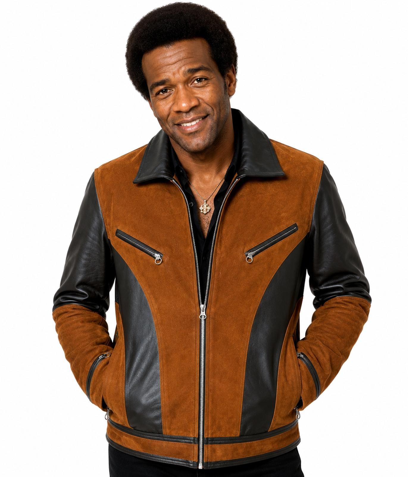 Handmade Al Green Let's Stay Together Vintage Brown Suede Leather
