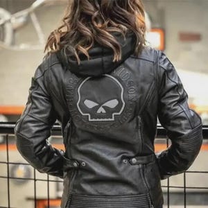 Harley Davidson Women Leather Jacket - Etsy