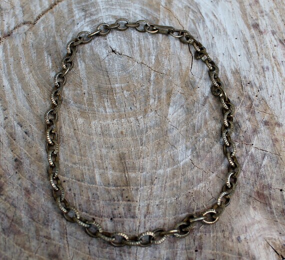Vintage Brass Link Chain Necklace
