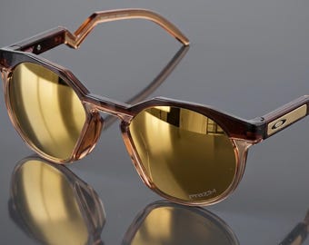Nouveau* Lunettes de soleil Oakley hstn Prizm - OO9279 Monture marron dégradé verres dorés