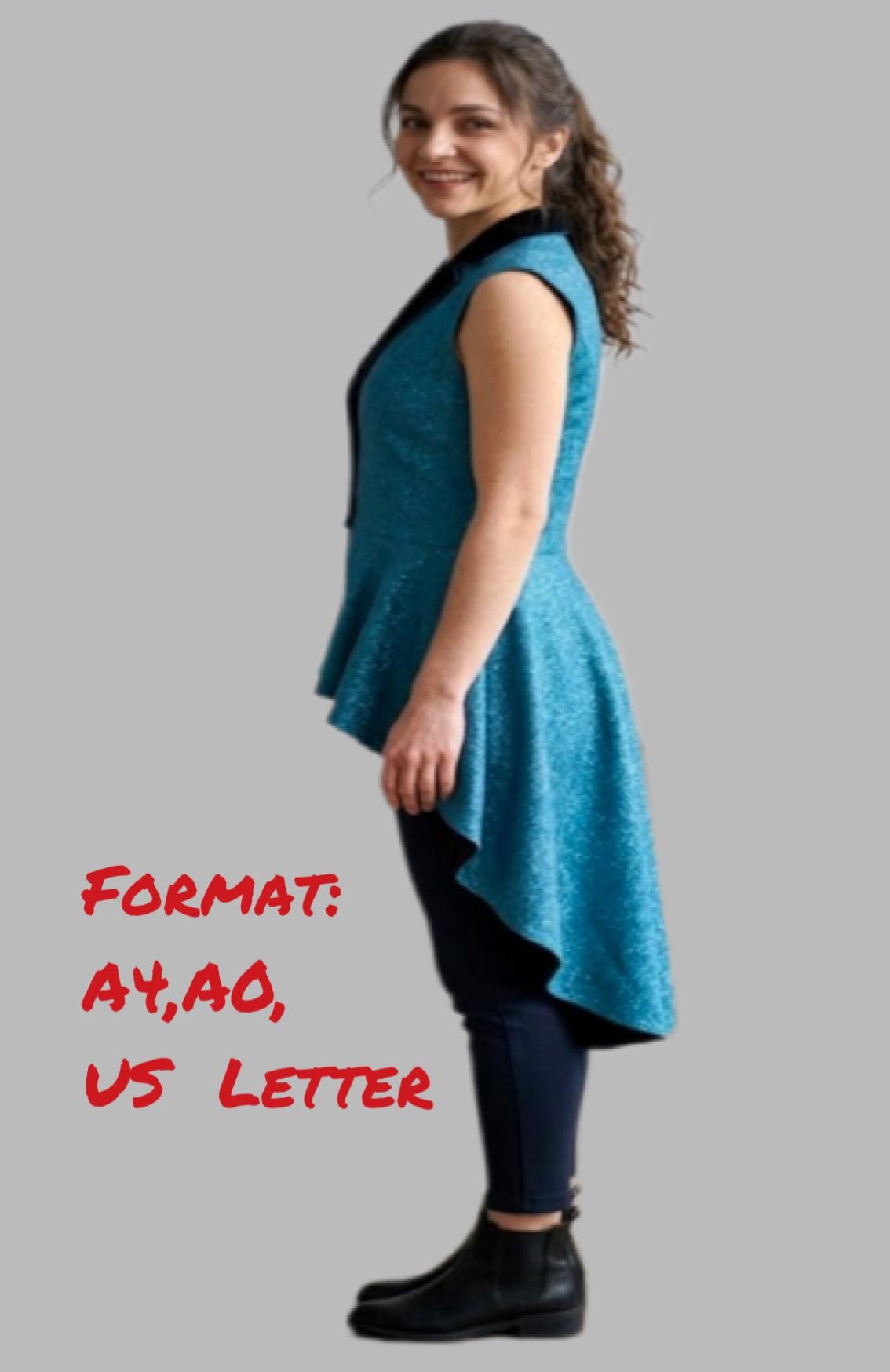 Tailcoat Vest Pattern With Asymmetrical Peplum (PDF) – Steampunk ...