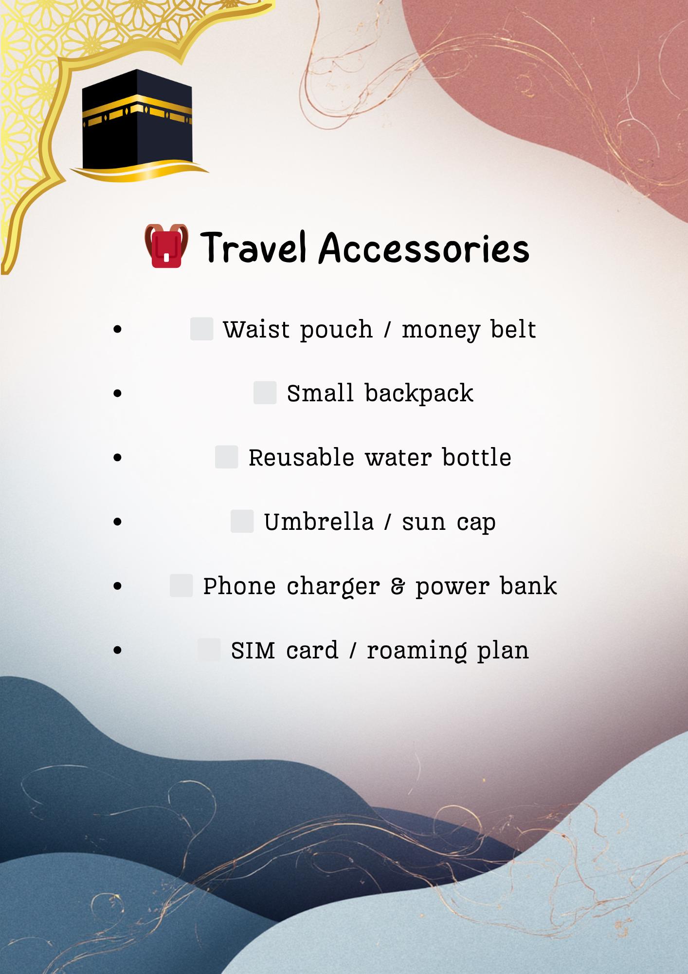 Hajj Umrah Checklist Planner Printable Islamic Travel Planner Muslim ...