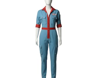 Nuka-Cola Inspired Dark Blue Jumpsuit | Wasteland Survivor Utility Suit | Post-Apocalyptic Cosplay, Halloween Costume