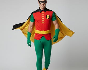 Robin Inspired Superhero Costume | Comic Con Hero Suit with Cape
