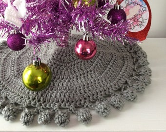 Grey Mini Christmas Tree Skirt