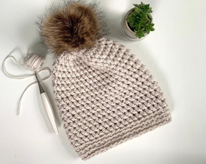 Bulky Crocheted Women's Winter Hat