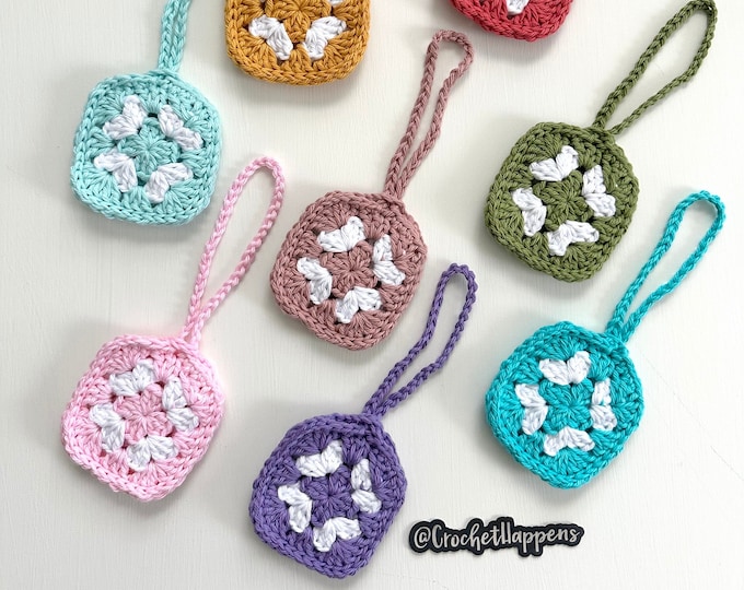 Crochet Earbud Holder: Handmade Cotton Small Pouch