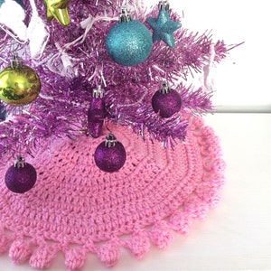 Mini Pink Christmas Tree Skirt
