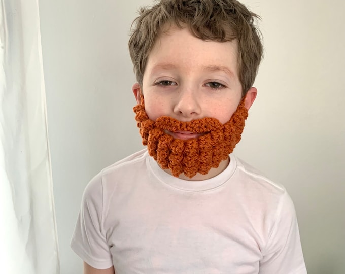 St. Patrick’s Day Orange Crocheted Beard