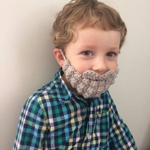 Grey Crocheted Toddler Beard