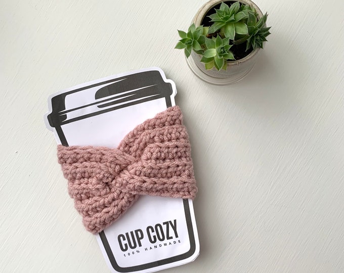 Twisted Coffee Cozy, Reusable To-Go Cup Cozy, Gift Card Holder