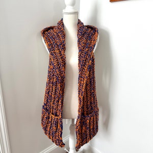 Hooded Pocket Scarf Crochet Pattern, Chunky Scarf Pattern image 6