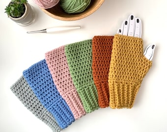 Custom Color Crocheted Fingerless Gloves