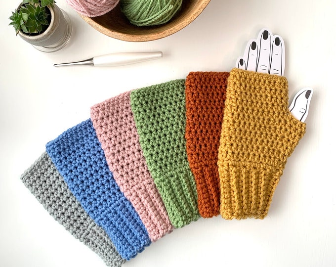 Custom Color Crocheted Fingerless Gloves