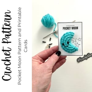 Patrón de Luna de Crochet con Tarjetas Imprimibles