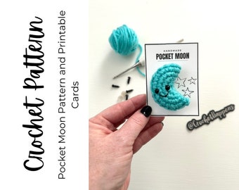 Crochet Moon Pattern with Printable Cards