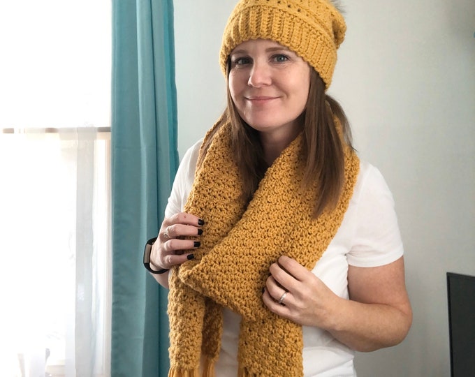 Giant Oversized Warm and Cozy Crocheted Winter Scarf