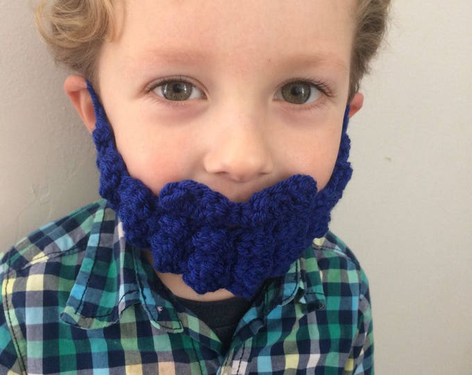 Blue Crocheted Beard