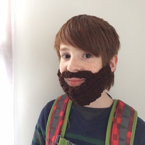Crocheted Lumberjack Beard: Funny Costume Gift, Multiple Colors