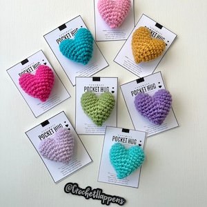 Pocket Hug, Crocheted Heart, Small Gift image 3