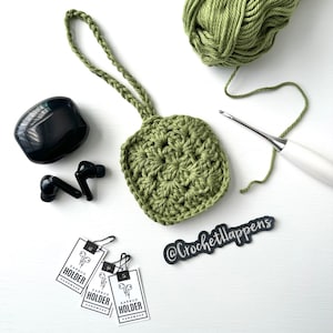 Crocheted Earbud Holder, Earbud Case, Small Pouch