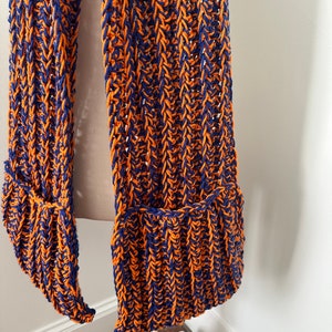 Hooded Pocket Scarf, Crocheted Scarf image 4