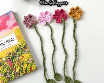 Crocheted Flower Bookmark - Book Lover Mother’s Day Gift