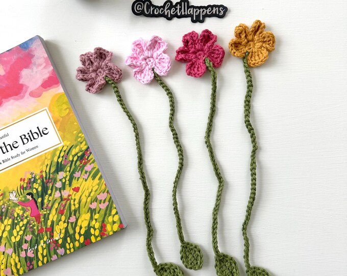 Crocheted Flower Bookmark - Book Lover Mother’s Day Gift