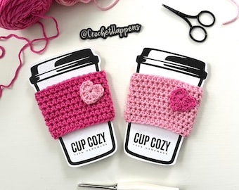 Valentines Day Heart Cup Cozy