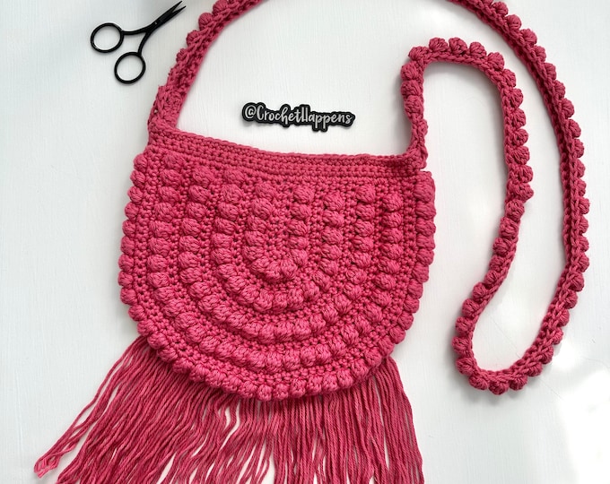 Crocheted Boho Crossbody Bag