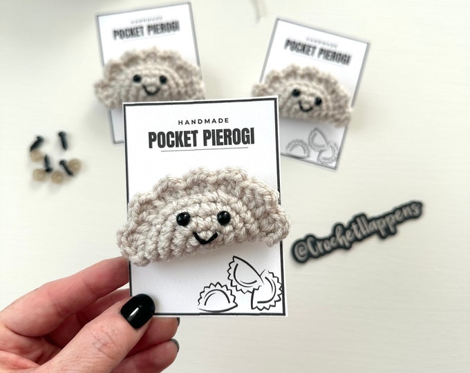 Pocket Pierogi, Crochet Pierogi, Small Gift