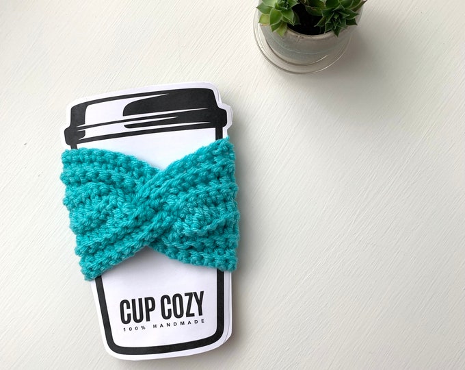 Twisted Coffee Cozy, Reusable To-Go Cup Cozy, Gift Card Holder