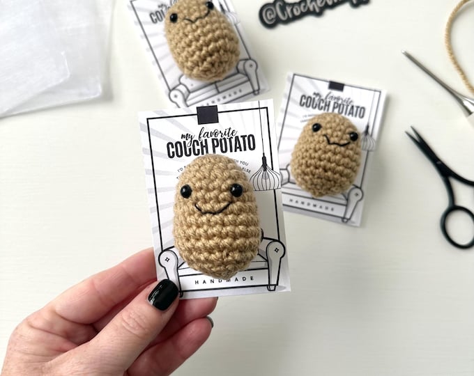 Couch Potato, Crochet Potato, Funny Gift, Small Gift