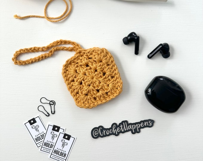Crocheted Earbud Holder, Earbud Case, Small Pouch