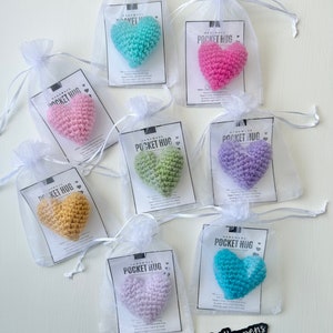 Pocket Hug, Crocheted Heart, Small Gift image 7