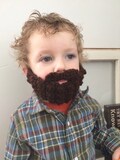 Toddler Beard, Handmade Crocheted Beard, Funny Gift, Stocking Stuffer, Face Warmer