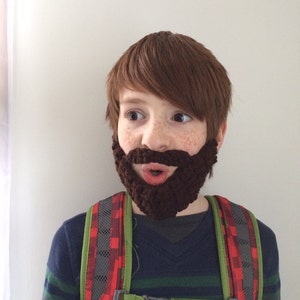 Crocheted Lumberjack Beard: Funny Costume, Acrylic Yarn