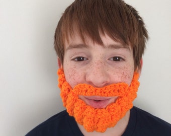 Orange Crocheted Bobble Beard